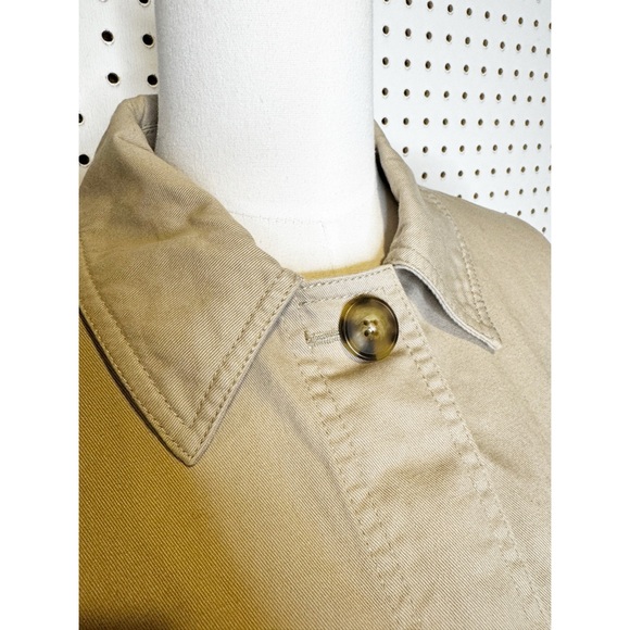 ASOS | Cotton Shacket in Light Khaki, Oversized Chore Shirt Jacket Sz. S - Picture 4 of 12